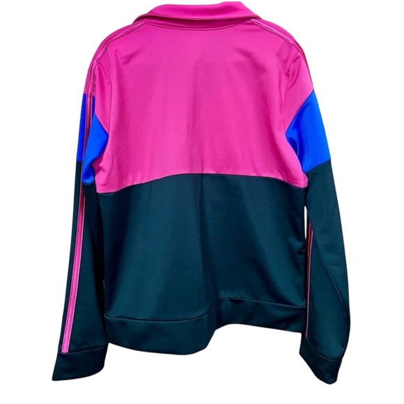 Adidas Colorblock Tricot Track Jacket Magenta Size L (14) - Picture 5 of 8